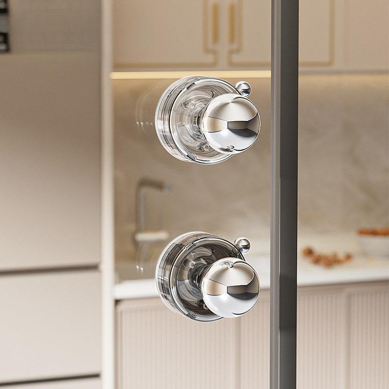 门把手拉手吸盘免打柜门抽屉玻璃衣推拉门SGO窗户冰橱柜孔手箱柄