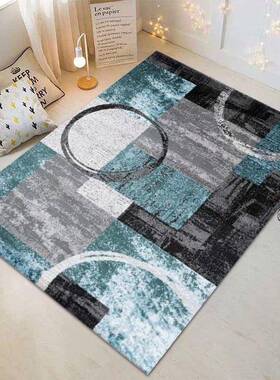 亚马逊现轻奢抽象泼客厅卧室书房入户墨床边轻HX-FYR-4代奢复风古