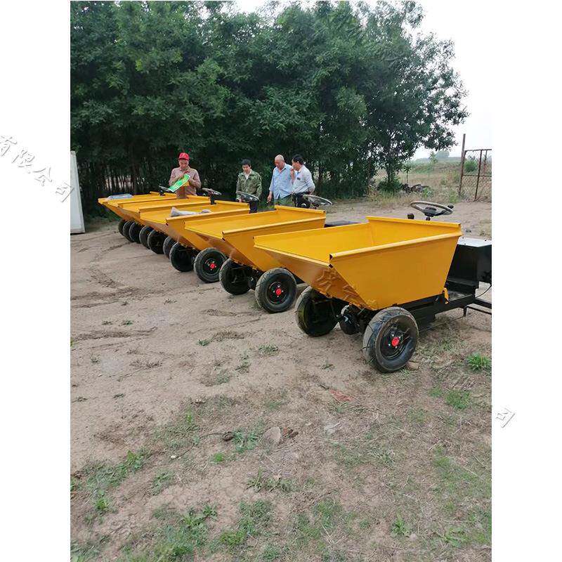 养殖便场动物粪运输推车建工程电动装卸全款车座筑驾式四小轮拉灰