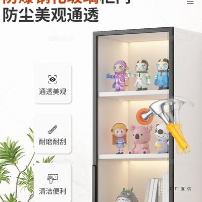 防尘书柜带玻璃门客儿童书架收储物置柜厅轻奢展示FEL柜卧室物架