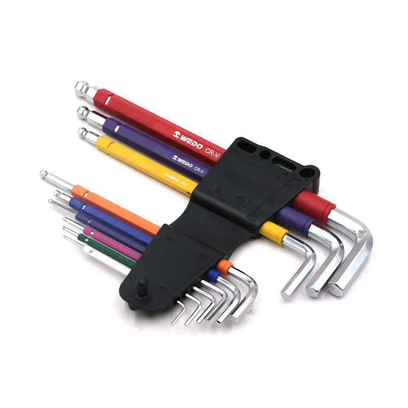 WE注DO维度面9件套塑柄镜特长球头内六角组EEG套钢制扳手组套工具