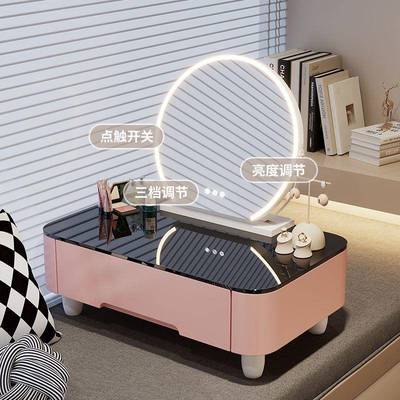 飘窗梳妆台AZN收纳一体化妆桌小型专网用红小户榻型榻米柜化妆台