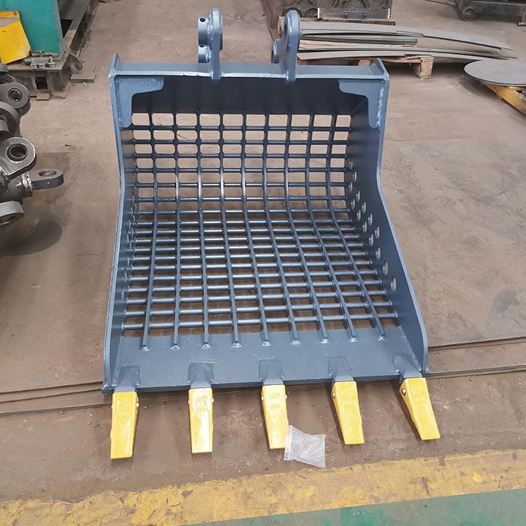 中网格沟斗旺渠清用挖机筛分斗洁WVI岩石加固网格斗