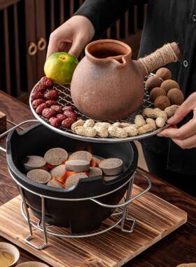 围炉煮茶茶壶器具具全套炭火炉子工配件专用炭冬天烤火OKE炭炉炉