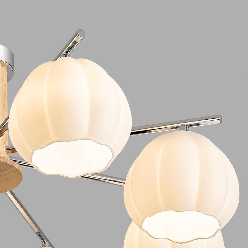 全20D2新款复古日式奶油风客厅吊灯装饰5主灯512LE光谱护眼卧室主