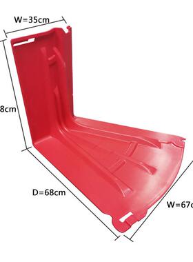 内弯式型红色A料BS合式户外挡水板防组洪防汛地下车库塑阻水板防L