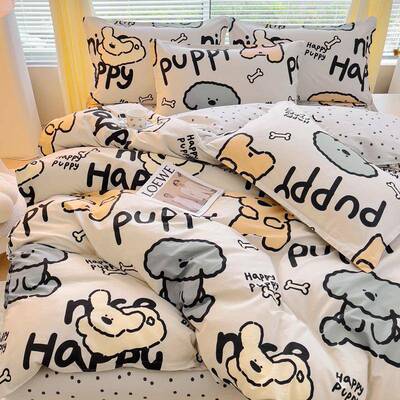 卡通棉.被套单件学生宿舍单人15全棉被罩150纯x200x23被0秋DW003-