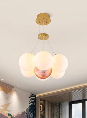 童泡泡灯师卧室灯儿房月球灯吊灯温馨浪漫大灯具设计创意气94281