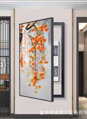 事事如意电表箱装饰免打ZVB大尺关寸玄画挂画画正对门开关盒孔遮