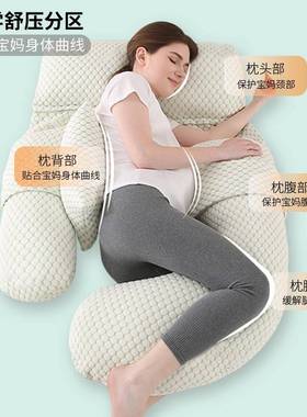 孕妇枕款护爆腰侧睡托腹多功能孕期腰型靠抱枕LX-81602头U枕