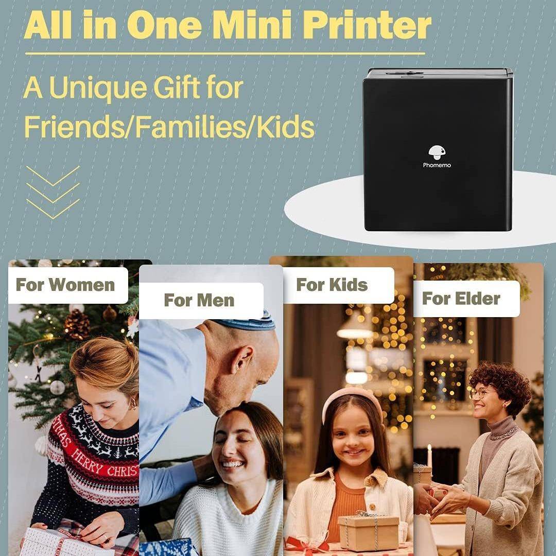迷你打印机型小家PhM02-BK-ome手moM02跨境机照片贴纸热敏标签用