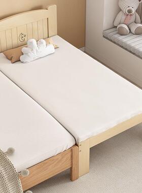 儿童床制拼接床ding宝宝小木床加宽床带护栏公主床婴儿实TUV床简