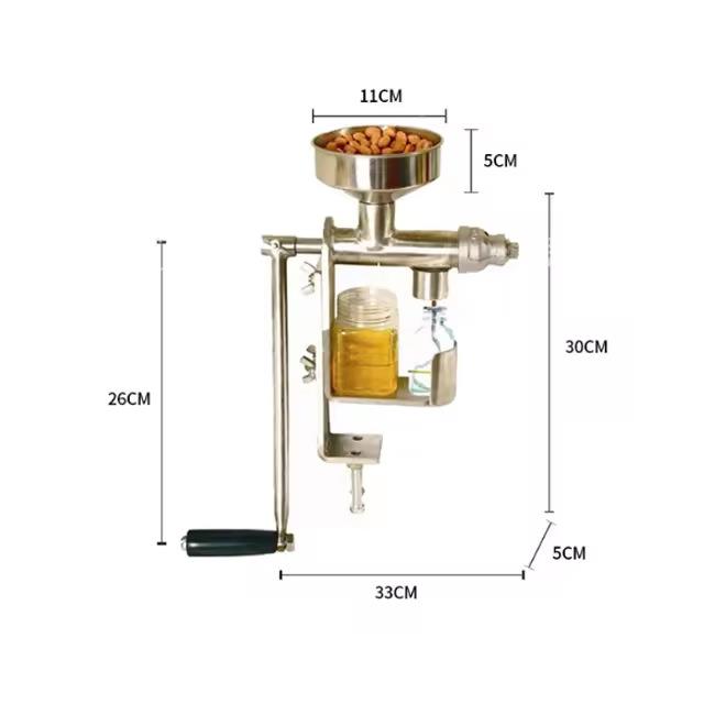 用手动压榨机榨油RNI家器便携摇不油锈钢榨机花生手核桃小型压油