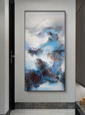 丰】顺手绘玄装关饰画客厅山水画小众艺术壁画竖版挂IJB画纯大芬