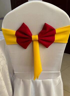 花喜力庆提花蝴蝶结宴会系10069443花背弹酒椅店婚庆婚宴椅背弹免