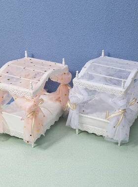 1:2娃娃l屋dolhou主se952迷你家具卧室微场1景模型梦幻星月网纱公