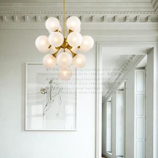 全铜复师式 楼客厅意灯轻奢43966书房灯具设计创圆球魔豆餐厅长楼