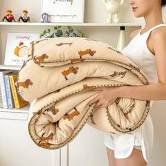 A类全SZE棉皱皱纱季大被子豆纤维秋冬被子纯棉纱布母婴可用秋被被