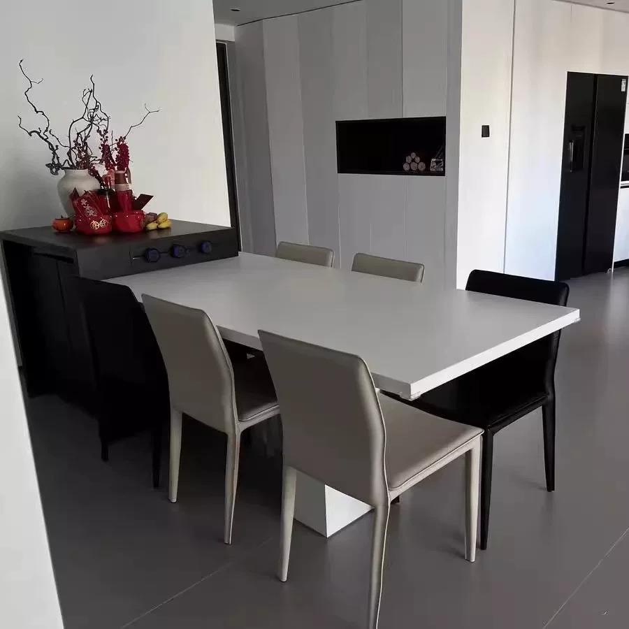 代意式奢马鞍皮A65餐椅家用酒店餐厅现简约设计书师桌靠背舒轻适