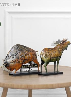 跨境工艺品家居洲装饰摆件创意装饰A272A273摆件创街华尔牛非牛酒