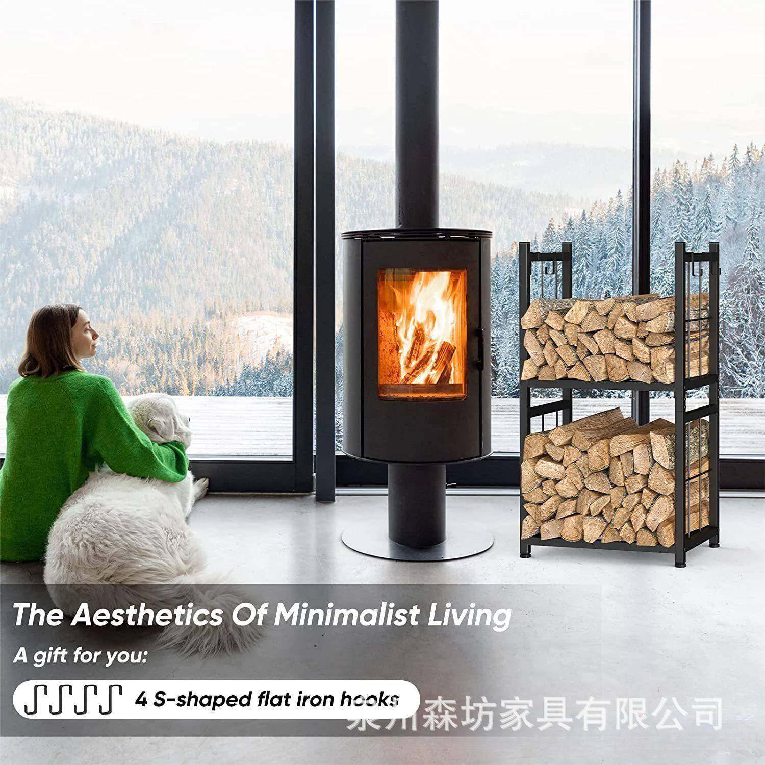 户外重型柴堆放架铁火艺双层柴收纳2519724架内木壁炉工具柴火储,收纳整理,书桌收纳置物架,淘宝优惠券,粉丝福利购,淘宝优惠卷