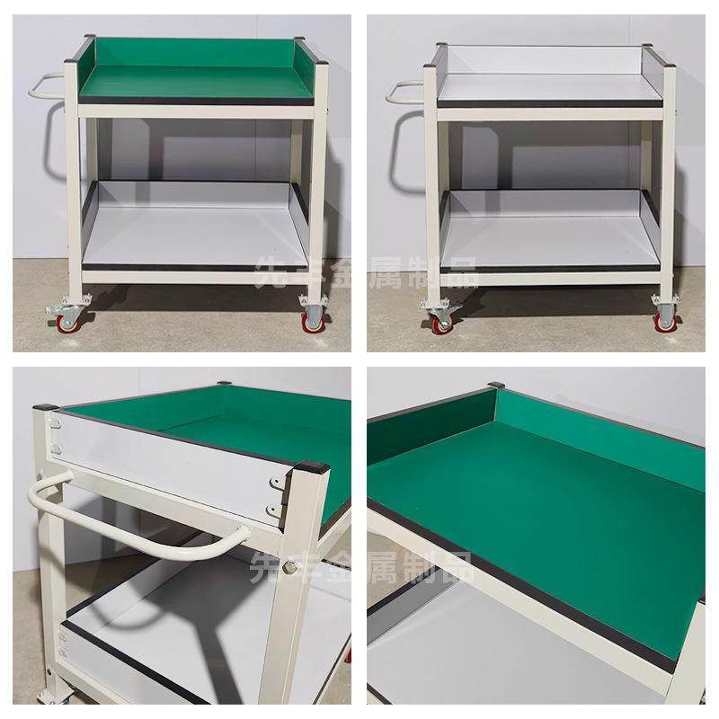 防静电手推层车双围UIZ边转车带工作台小分周拣桌轮车间可移动工