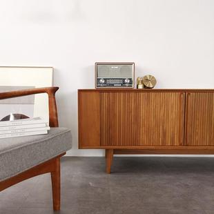 现代木约实电木视柜黑简胡桃樱桃木视听柜复古DSG 419收纳柜