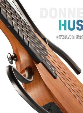木ONNER行智能静音D吉他旅便携式ZXP可拆卸民谣无头吉他初学者