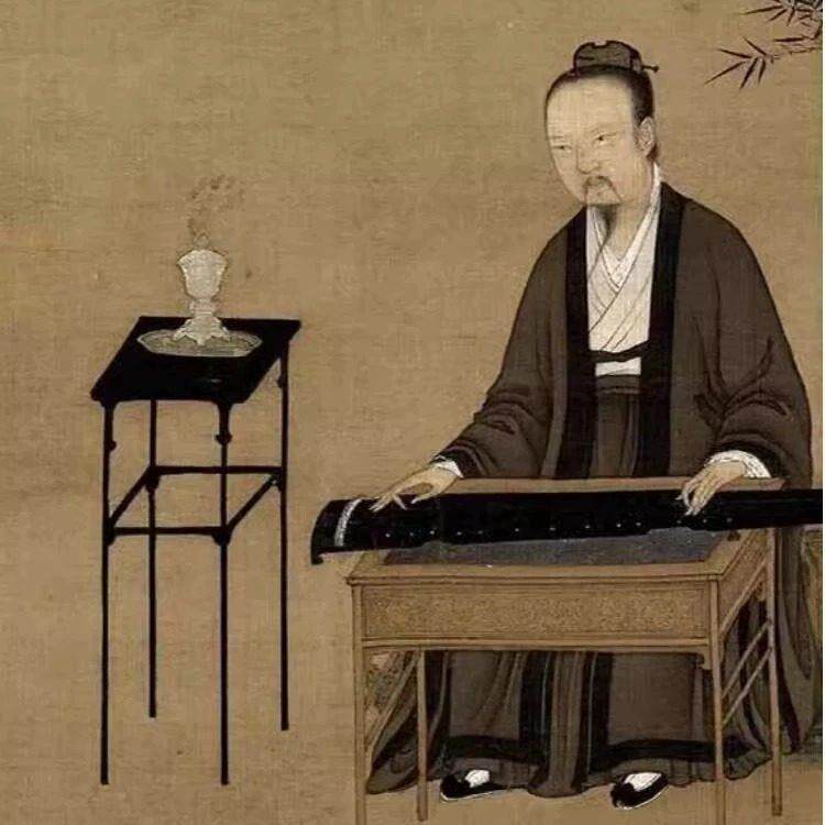 复古宋听式铁艺香落地花无品牌/架《琴图》新中式花边几茶空间置
