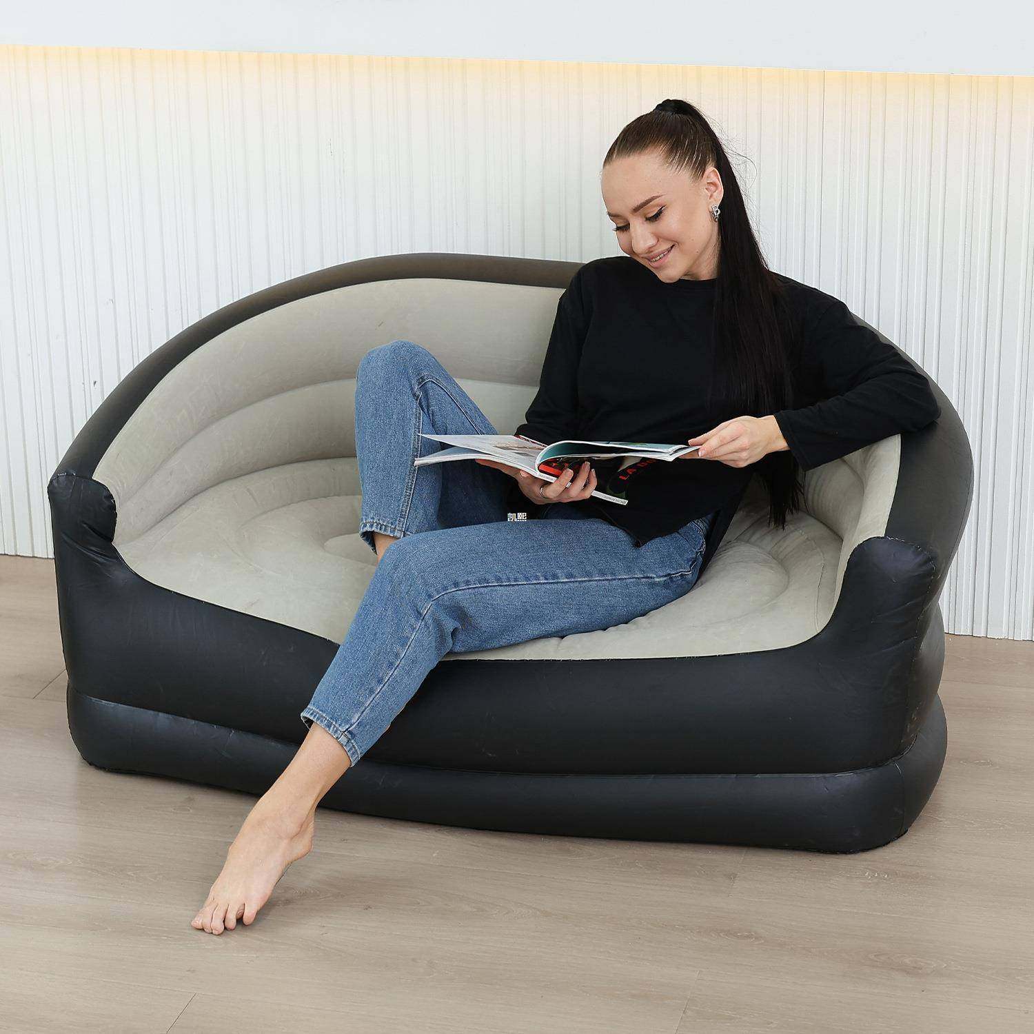 新GDE款充气人沙发发双沙自动充气懒户人沙发室内外充气沙发厂家