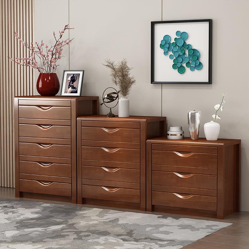 Fls收实五斗柜五中式抽屉式3斗4斗客厅卧木室纳柜储物柜橡IES胶木