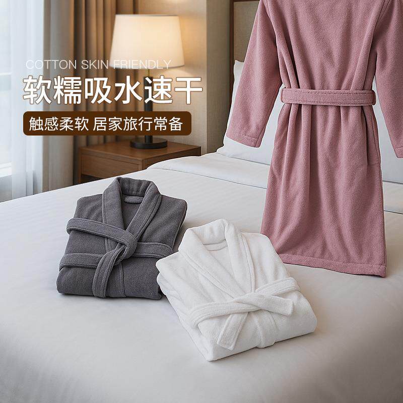 棉款酒店浴袍女款浴衣吸水速干FS759145人成家用情侣j男睡袍四季
