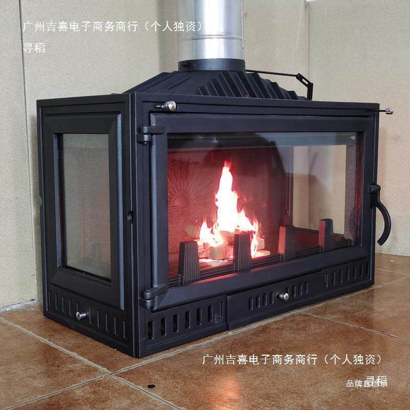 Y壁镶炉火家用77燃木柴火炉嵌入真式墅简约嵌式别铸铁炉室内客厅