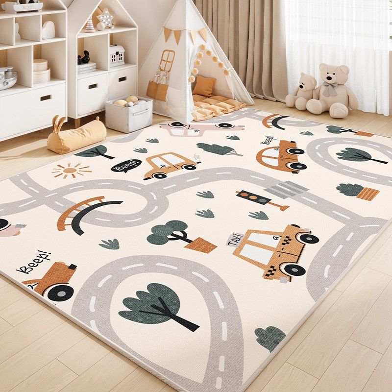 地垫儿童爬行垫夏天阅读区地毯客厅免洗可擦防水防污垫子卧室防滑