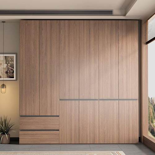 NF级环保欧松板衣物柜E现代简约家用衣卧室免拉手实木多层923板储