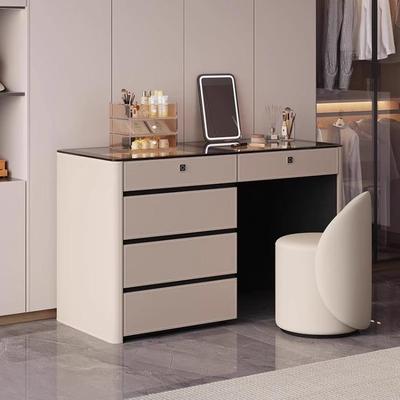 意式轻奢马鞍皮梳妆现代简约实木床尾柜极220SEX台简5款氛围灯化