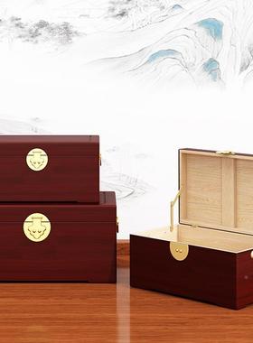 香木嫁妆箱子全实木平字画收藏箱婚DFO嫁箱结婚箱板子储物箱樟收