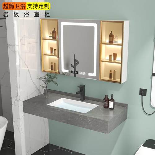 板生968洗手台一岩体盆壁洗脸池卫间浴室柜挂墙式酒店挂大理石洗