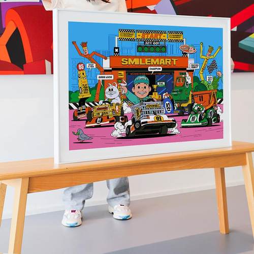 超市五宝厅室玄关餐装饰画游园工20231201作室玩具店挂画乐儿童房