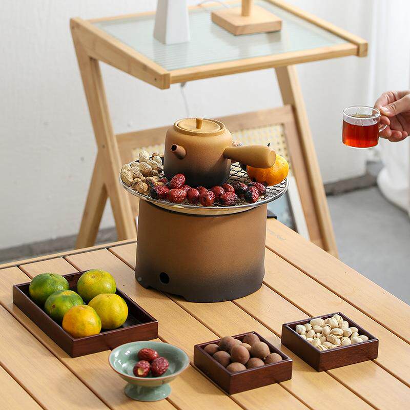 OYZ土陶小炉泥炉围炉煮茶烧烤炭炉用家户外泡露营野餐茶壶日式炭