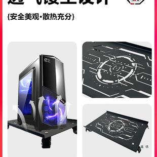 主金机箱托重型属不锈钢台式 底海F99H9M5J景房主机架底座万向轮移