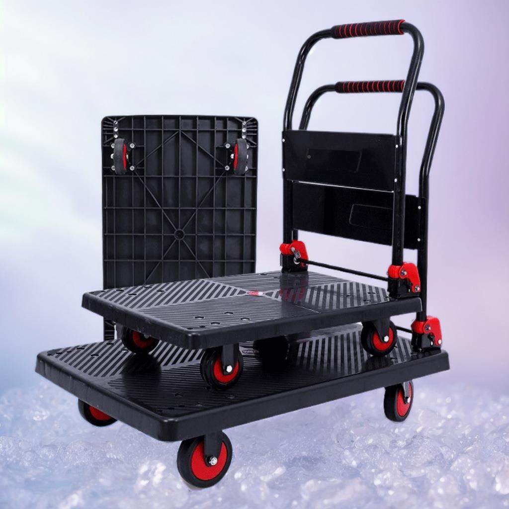 超市90*60拉工具推车折叠手车便携物流车搬车运静音拉车小推货车