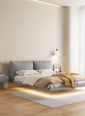 悬浮床皮床床意式轻奢双主卧大现代床简约婚USD床网红软包床人悬