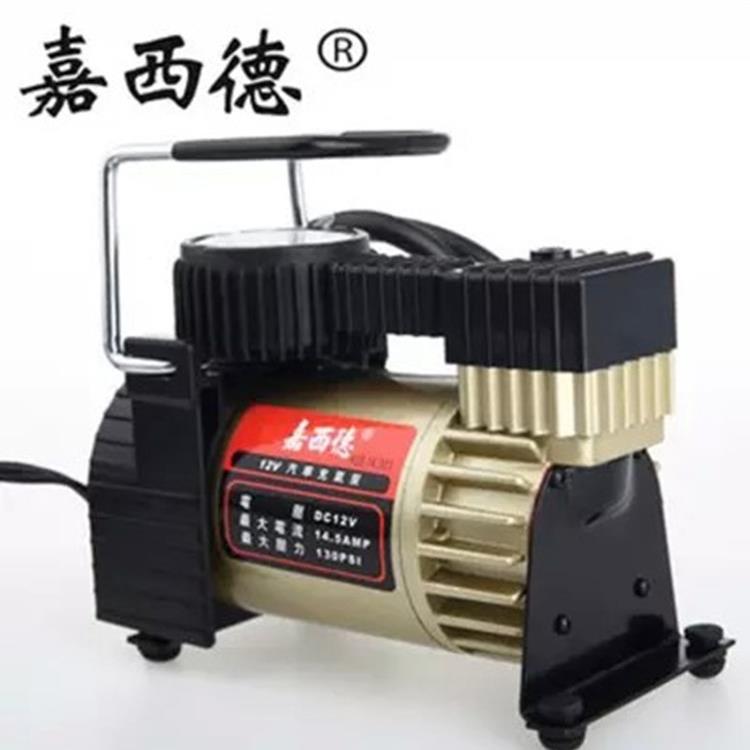 嘉西车载烟18851打气泵汽率车轮胎充气泵大德功充气工具点器电源0
