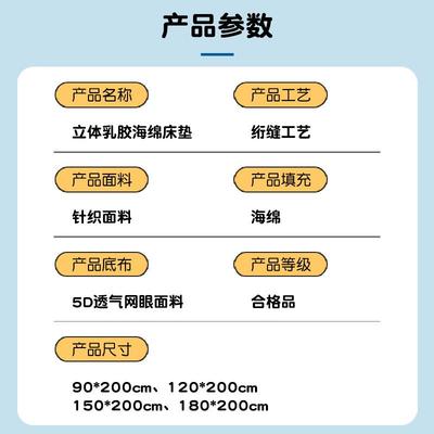立706体乳胶海绵床家垫用卧生室软垫租房专用榻榻米垫子宿舍学海