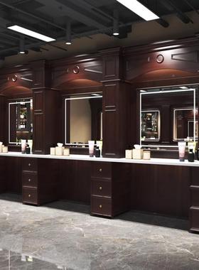 镜理NRG发店镜台单双面用美发子廊专带灯发可靠墙落地镜高档剪发