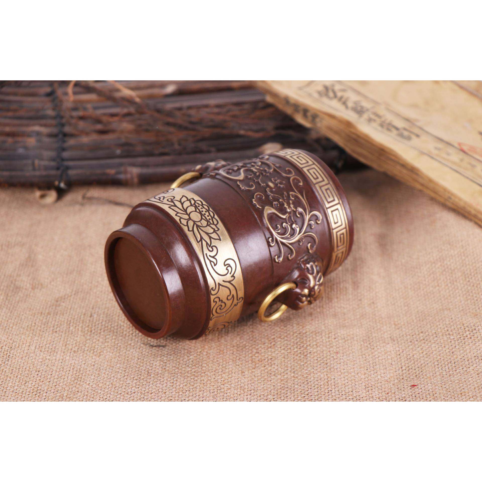 铜记复筒古桌面办公摆件铜杨笔筒狮头花笔莲0117铜笔筒,家居饰品,装饰摆件,淘宝优惠券,粉丝福利购,淘宝优惠卷