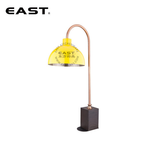 木纹方座（镀金）黄色半圆暖菜灯【EAST东方厨具】