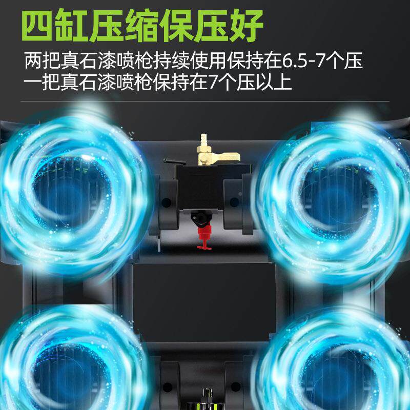 2打20V喷真涂石漆JBR专用空压机水包砂硅藻喷泥外墙高压无油静音