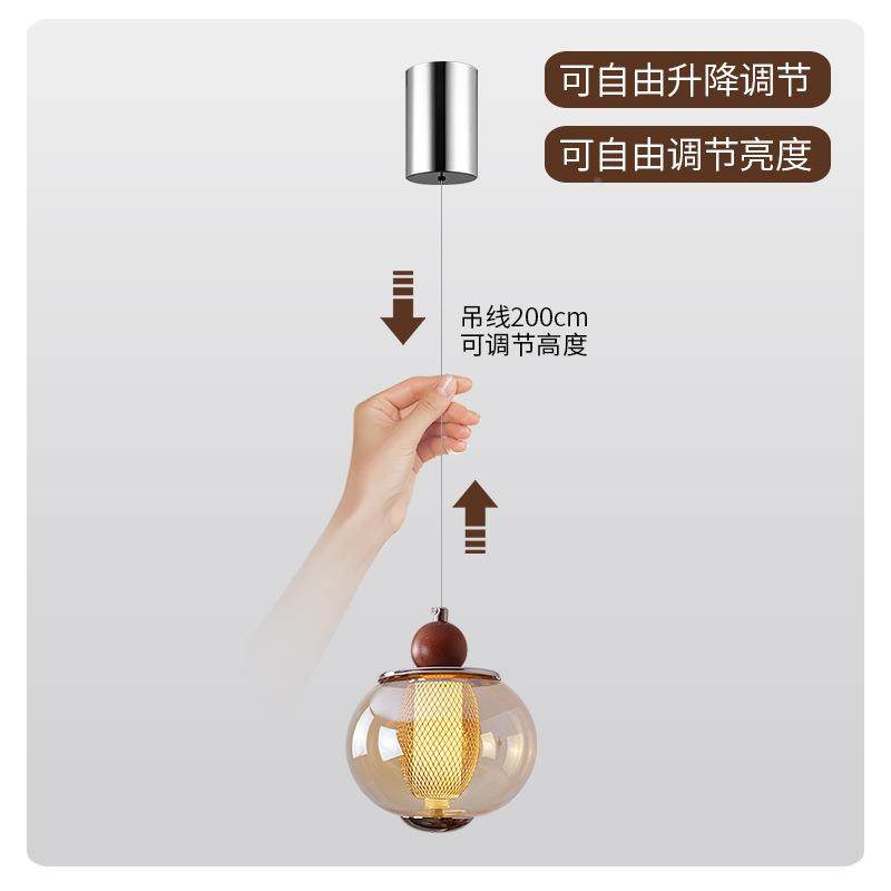 中古风复古卧室床头小灯高璃颜值玻主卧房间书护眼吊84671房走廊,家装灯饰光源,智能吊灯,淘宝优惠券,粉丝福利购,淘宝优惠卷